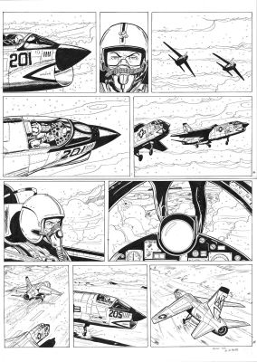 Le Bras Andrã© | Planche originale 7 BUCK DANNY (classic) tome 9 - Le Vol du Rapier - | Galerie Napoléon