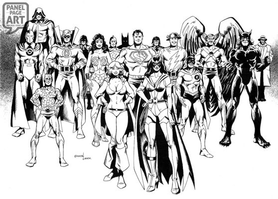 Joe Staton | Justice Society - Pin Up - Huge | Panel Page Art