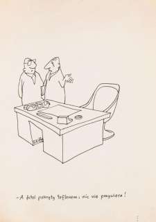 Szymon Kobyliński (1927 - 2002) | Szymon Kobyliński | Nic nie przywiera, ilustracja satyryczna | Desa Unicum