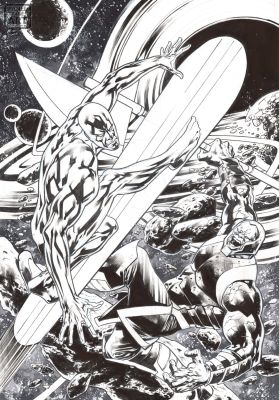 Bryan Hitch | Giant Size Silver Surfer 1 Cover | Panel Page Art