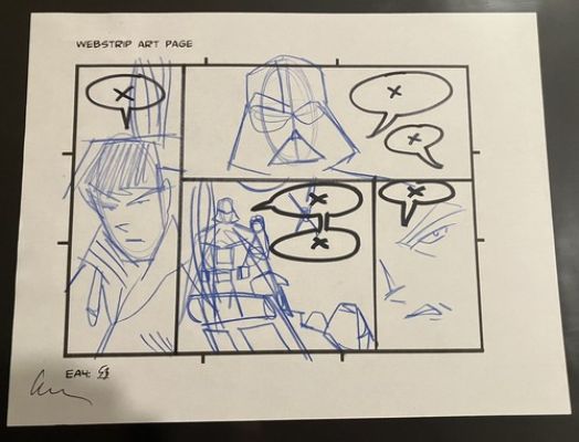 Star Wars: EA End Game Webcomic Page 53 Prelim Sketch Darth Vader by Tom Hodges | eBay US (Buy It Now)