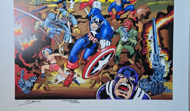 CAPTAIN AMERICA 50th ANNIVERSERY LITHOGRAPH SIGNED JACK KIRBY JOE SIMON COA AP | eBay US (Buy It Now)