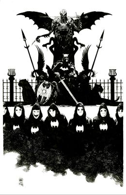 Tim Bradstreet | Dark Nights: Metal #1 Cover (Awesome Eerie Looking Batman with a Gargoyle Batman & 7 More Batman Imposters!) 2017 | Romitaman