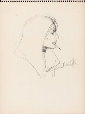 Howard Chaykin | Ruby Bishop (The Scorpion) Pencil Art Commission - 1975 Signed W/Coa From Nycc | Anthony’s Comic Book Art