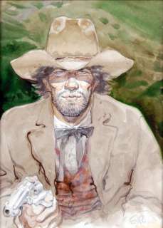 Giraud (Jean) | GIRAUD BLUEBERRY. Portrait sur fond vert réalisé en 2007. Dans l’esprit | Coutau Bégarie