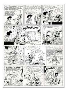 Peyo (Pierre Culliford) | PEYO JOHAN ET PIRLOUIT LE LUTIN DU BOIS AUX ROCHES. Planche 25… | Coutau Bégarie