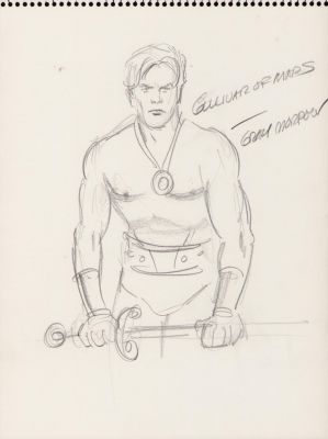 Gray Morrow | Gullivar of Mars Pencil Art Commission - 1972 Signed W/Coa From Nycc | Anthony’s Comic Book Art