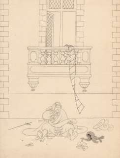 Dubout, Albert (1905-1976) La... | DUBOUT, Albert (1905-1976) La chute du balcon. Encre... | Coutau Bégarie