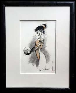 Michetz, Marc - Dessin aquarelle original - La gymnaste (2007) | Catawiki