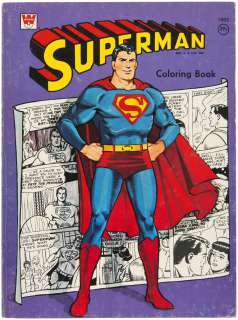 "SUPERMAN COLORING BOOK" FILE COPY COLORING BOOK & ORIGINAL ART LOT. | Hake’s