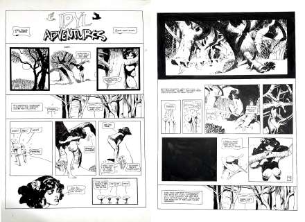 Jeffrey Jones, Jeff Jones - Two Page Story 1970S Jeff Jeffrey Jones Idyl Strip