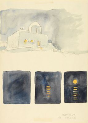 Hugo Pratt | Lot 437 - Moon glow at Obock | Finarte