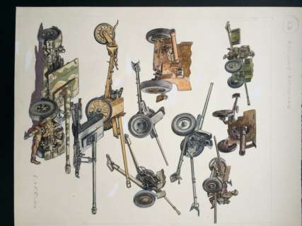 Funcken, Liliane & Fred - Illustration originale Ã  la gouache (p.127) - L’ Uniforme & les Armes des Soldats de Guerre 1939 - 1945 (1974) | Catawiki