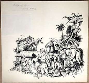 Bert Bus - Grote originele illustratie 24 -  ‘Ik heb je nodig, Kay‘ - Rosita - Oost-indische inkt op board - (1961) 