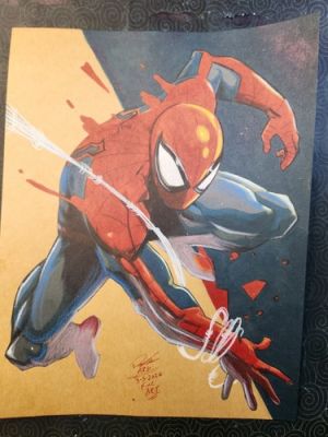 Spiderman Marvel Original Art Signed 8.5x11 COA | eBay US (Buy It Now)