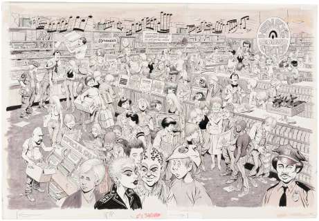 "MAD" #236 TWO-PAGE SPLASH PAGE ORIGINAL ART BY GEORGE WOODBRIDGE. | Hake’s