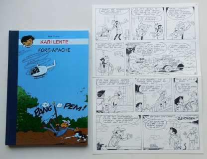 Kari Lente - Originele pagina & Album met linnen rug (46 ex.) - Fort Apache - EO - (2007) | Catawiki