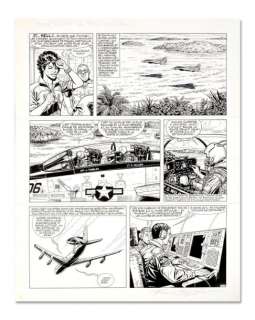 Bergese (Francis) | BERGESE BUCK DANNY. Le feu du ciel. Planche 29 pour le 43eme album de | Coutau Bégarie