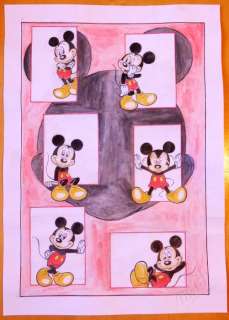 Mickey - Original colour sketch by Millet - Mickey Mouse Comic Strip - EO | Catawiki