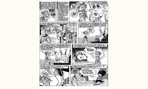 DIMITRI. â€œ Le Goulag â€. Encre de Chine noire pour la planche 30 du premier