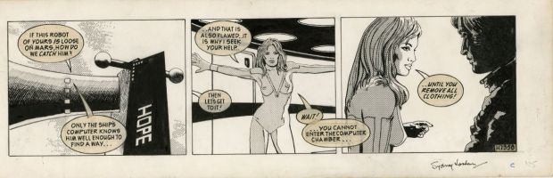 Sydney Jordan | Sydney Jordan - Jeff Hawke Daily H7356 - Messiah | ComicArtFans Classifieds