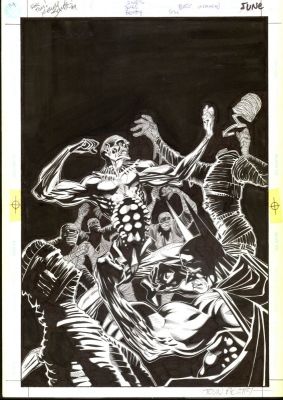 Kelley Jones, John Beatty - Kelley Jones - Batman 531 Cover Deadman And Mummies