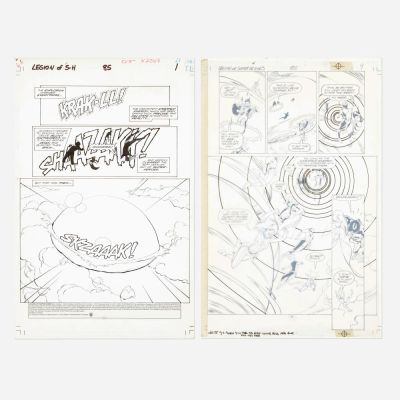 Lot 237 - Lee Moder and Ron Boyd, Legion of Super-Heroes #85 Story Pages 1 and 4 Original Art (DC Comics, 1996) | Landry Pop Auctions