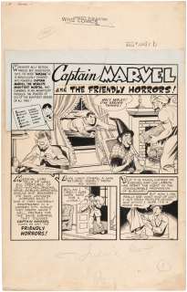 "WHIZ COMICS" #126 COMIC BOOK PAGE ORIGINAL ART BY KURT SCHAFFENBERGER (CAPTAIN MARVEL). | Hake’s