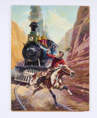 Lot 9 - ’A Wild Ride’ original artwork drawn, painted and signed to the protection sheet by Derek Eyles | Comic Book Auctions ltd