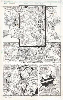 Jim Lee - For Sale Jim Lee Uncanny X-Men #271 Page 22 X-Tinction Agenda Storyline Featuring Wolverine And Psylocke