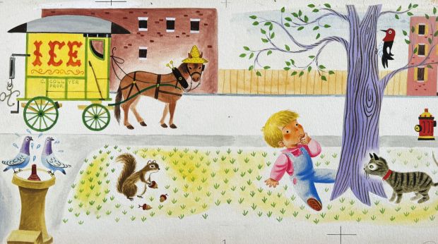 Richard Scarry | Richard Scarry Little Benny Wanted a Pony Illustration Children Book Illustrator | ComicArtFans Classifieds
