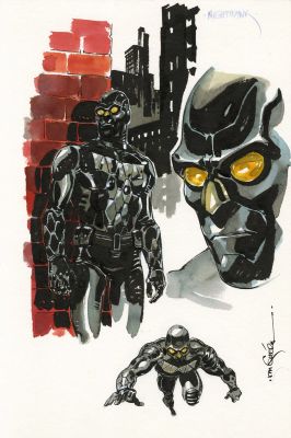 R.M. Guera | R.M. Guera - Nighthawk - Study | ComicArtFans Classifieds