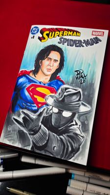 D. J. Hall | Nicolas Cage Superman/Spider-Man | Raremarq (Buy It Now)