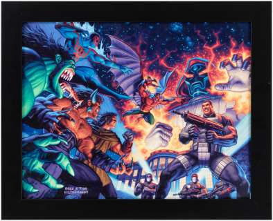 "2099 SPECIAL: THE WORLD OF DOOM" #1 COMIC BOOK COVER ORIGINAL ART BY THE BROTHERS HILDEBRANDT. | Hake’s