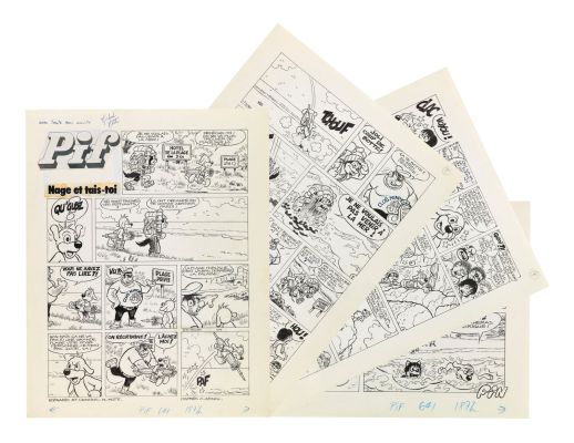 Lot 189 - Motti Michel - "Pif - Nage et tais-toi", 1981