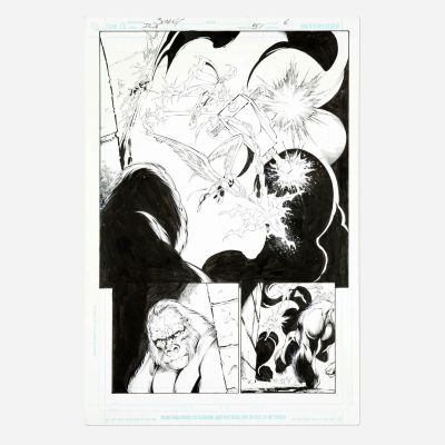 Lot 248 - Mark Bagley and Rob Hunter, Justice League of America #51 Story Page 6 Original Art | Landry Pop Auctions