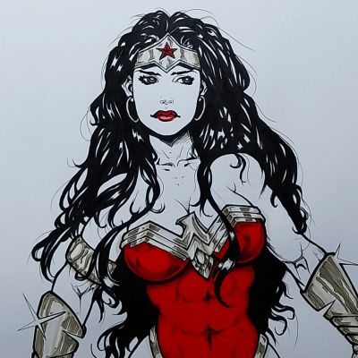 Paulo Willians | Wonder Woman original artwork A3 size. | Raremarq (Buy It Now)