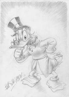 Dagobert Duck - Portrait - Art préliminaire original | Catawiki