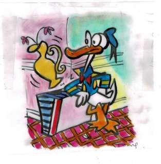 Donald Duck inspired by Pablo Picasso - Original Drawing - Tony Fernandez - EO | Catawiki