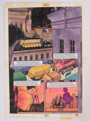 Lot 160 - Alex Ronald 2000 AD Prog #1076 Downlode Blues Colour Story Pages (Fleetway, 1998) Total 5 | Stanley Gibbons Baldwin’s
