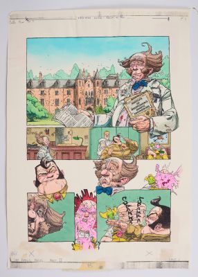 Lot 197 - Kevin Walker 2000 AD Prog #1129 The Balls Brothers ?Heroes For Hire Part 2? Story Pages (Fleetway,