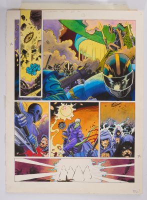 Lot 234 - Richard Elson & Paul Marshall 2000 AD Prog #878 Deus Ex Machina Book 2 Colour Story Pages (Fleetway, | Stanley Gibbons Baldwin’s