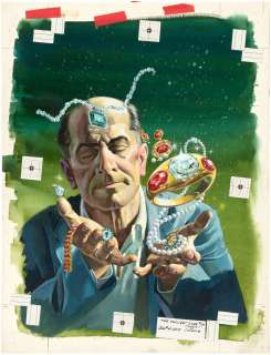 "THE TWILIGHT ZONE" #24 COMIC BOOK COVER ORIGINAL ART BY GEORGE WILSON. | Hake’s