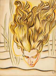 VIRGIL FINLAY (1914-1971) "Ripples in the Reeds." | Swann Galleries