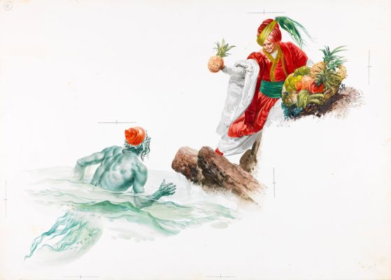 Lot 2 - Ferri (Rino Ferrari) - Abdallah of land and Abdallah of sea, 1966 | Urania Casa d’Aste
