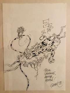 Batem (Collin. Luc) - Dédicace originale - Marsupilami  (1998) | Catawiki