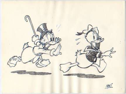 Xavi - Original drawing - run Donald run - EO - (2018) | Catawiki