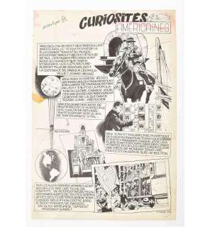 [ORIGINAL BOOK & COMIC ARTWORK] PAAPE, E. (1920-2012). CURIOSITÉS AMERICAINES | Zwiggelaar Auctions