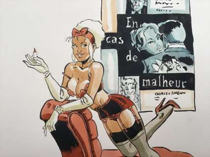 Meynet, Félix - Dessin original en couleur - Â«Â En Cas de MalheurÂ Â» | Catawiki