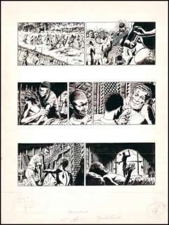 Mitacq. Planche originale Tribu africaine | BDEnchères